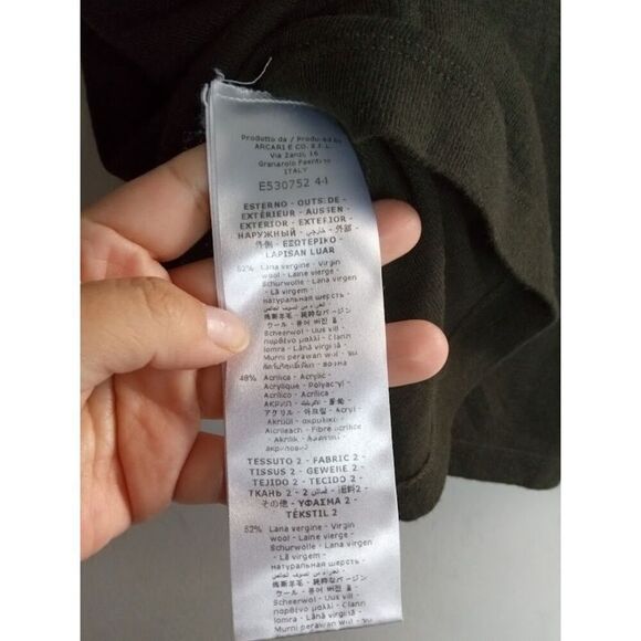 Hache  Italian Design Virgin Wool Blue, Brown Mock Neck Sweater size EU 40/Large - Picture 6 of 10